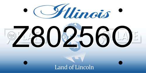 Z80256O Illinois License Plate