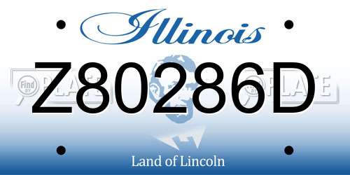 Z80286D Illinois License Plate