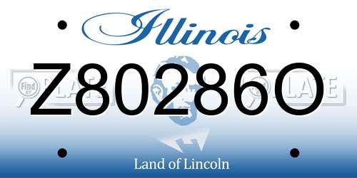 Z80286O Illinois License Plate