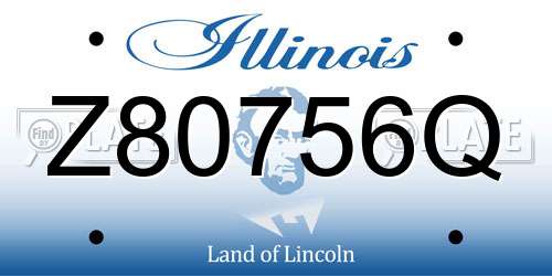 Z80756Q Illinois License Plate