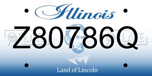 Z80786Q Illinois License Plate