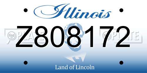 Z808172 Illinois License Plate