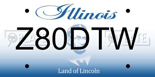 Z80DTW Illinois License Plate