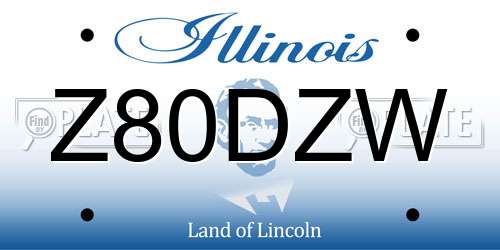 Z80DZW Illinois License Plate