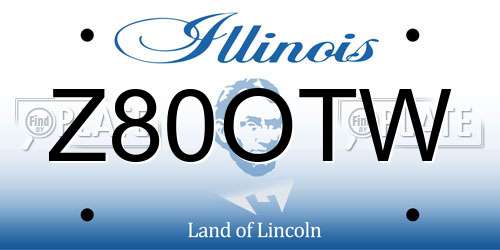 Z80OTW Illinois License Plate