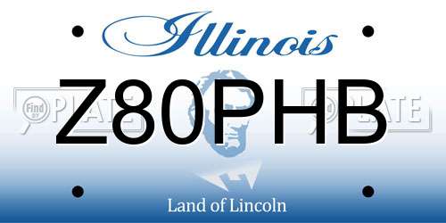 Z80PHB Illinois License Plate