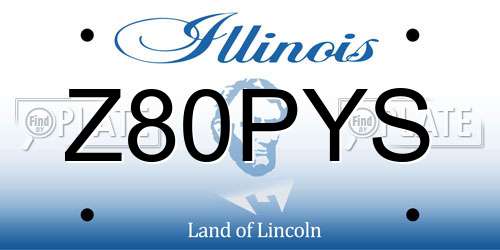 Z80PYS Illinois License Plate