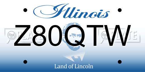 Z80QTW Illinois License Plate