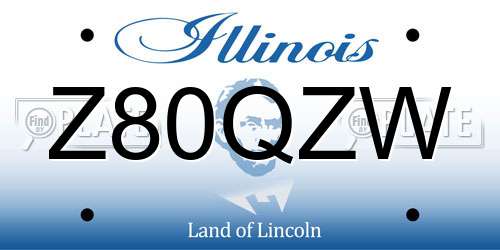Z80QZW Illinois License Plate