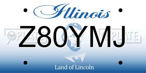 Z80YMJ Illinois License Plate