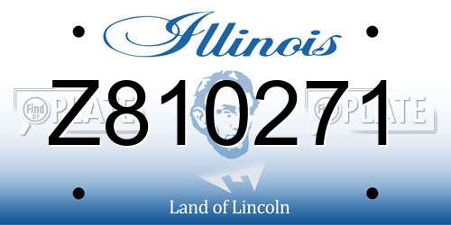 Z810271 Illinois License Plate