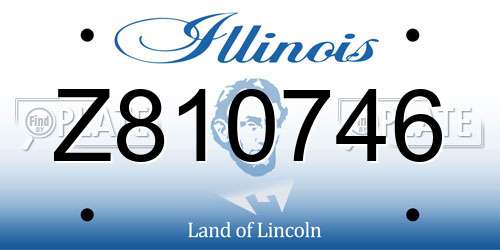 Z810746 Illinois License Plate