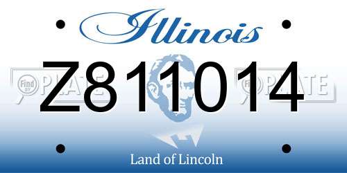 Z811014 Illinois License Plate