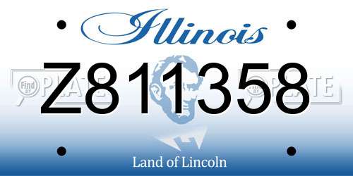 Z811358 Illinois License Plate