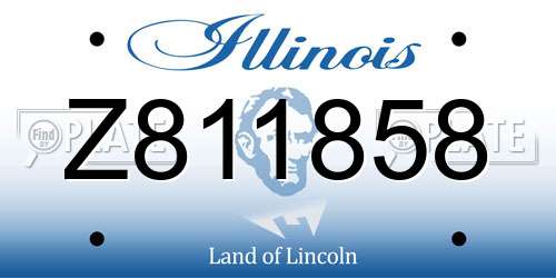 Z811858 Illinois License Plate