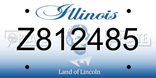 Z812485 Illinois License Plate