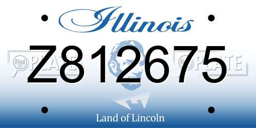 Z812675 Illinois License Plate