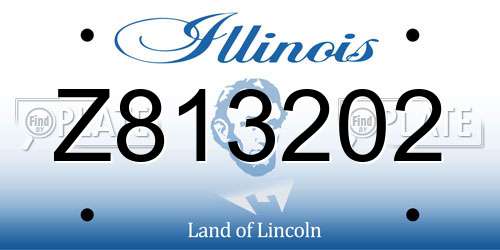Z813202 Illinois License Plate