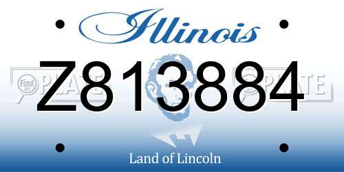 Z813884 Illinois License Plate