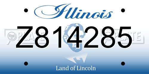 Z814285 Illinois License Plate