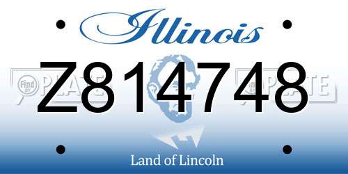 Z814748 Illinois License Plate