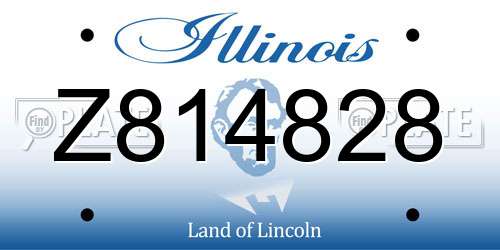 Z814828 Illinois License Plate