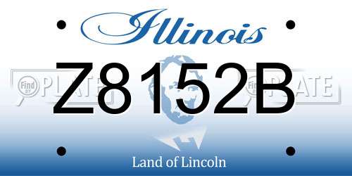 Z8152B Illinois License Plate