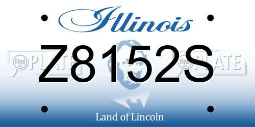 Z8152S Illinois License Plate