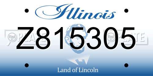 Z815305 Illinois License Plate