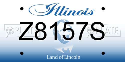 Z8157S Illinois License Plate