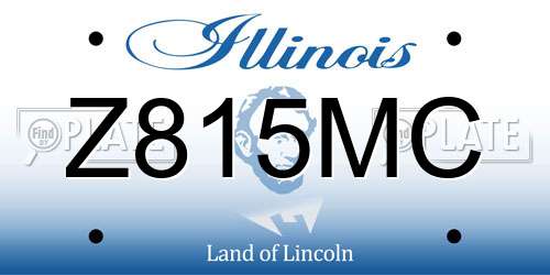 Z815MC Illinois License Plate