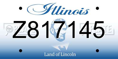 Z817145 Illinois License Plate