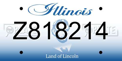 Z818214 Illinois License Plate