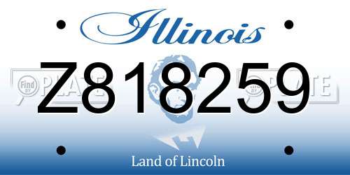 Z818259 Illinois License Plate