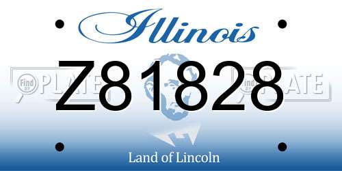 Z81828 Illinois License Plate