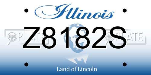 Z8182S Illinois License Plate