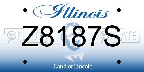 Z8187S Illinois License Plate