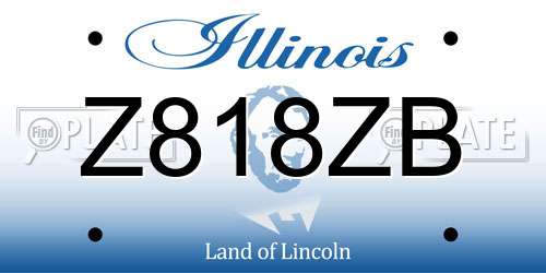 Z818ZB Illinois License Plate
