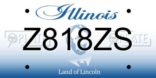 Z818ZS Illinois License Plate