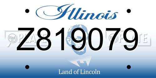 Z819079 Illinois License Plate