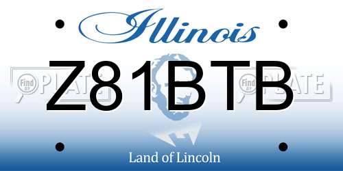 Z81BTB Illinois License Plate