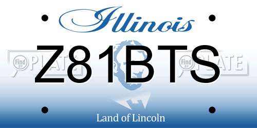 Z81BTS Illinois License Plate