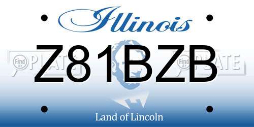 Z81BZB Illinois License Plate