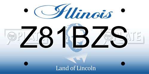 Z81BZS Illinois License Plate