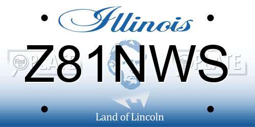 Z81NWS Illinois License Plate