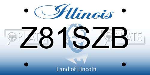 Z81SZB Illinois License Plate