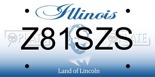 Z81SZS Illinois License Plate