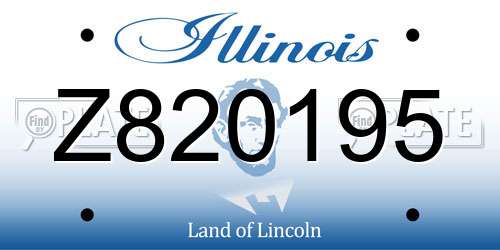 Z820195 Illinois License Plate