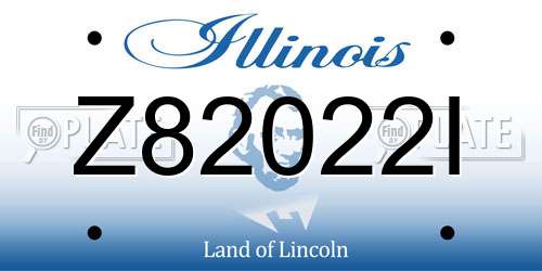 Z82022I Illinois License Plate