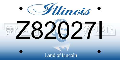 Z82027I Illinois License Plate